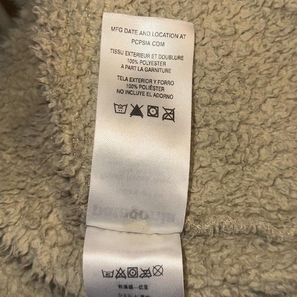 Patagonia Los Gatos 1/4 Zip Pullover Soft Teddy Fleece Sweatshirt Khaki Tan Sz M - Picture 11 of 12